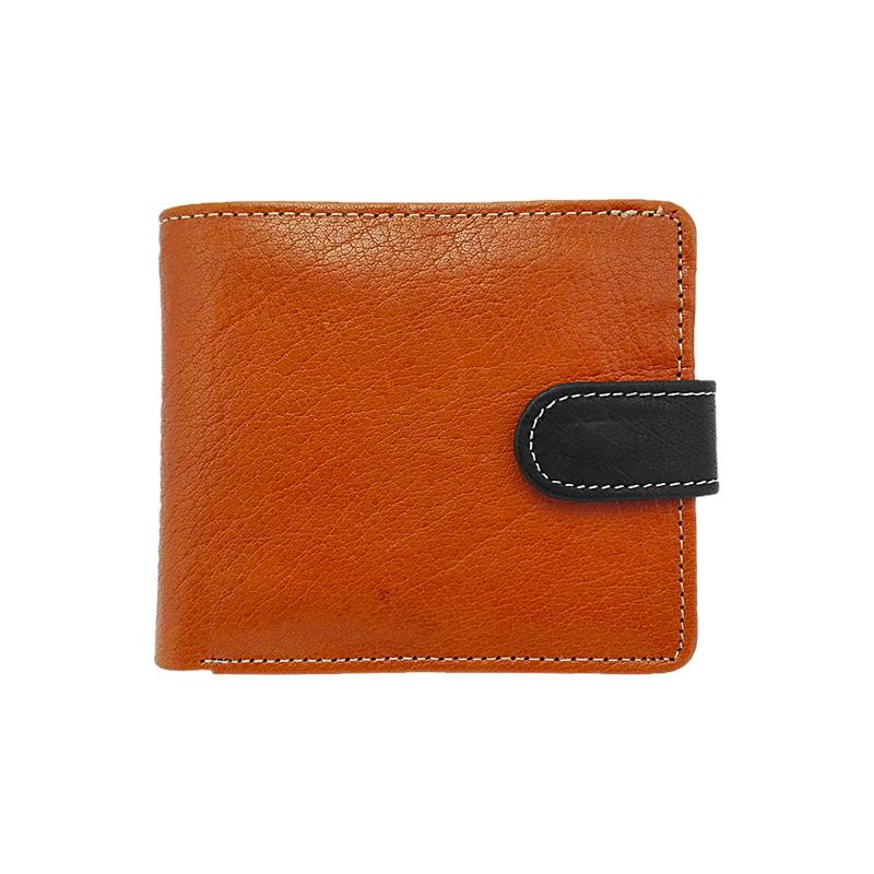 Genuine-Leather-Wallet-for-Men-Orange-Bifold-Front